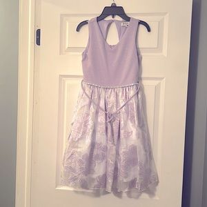 Lavender & White Flower Girl Dress